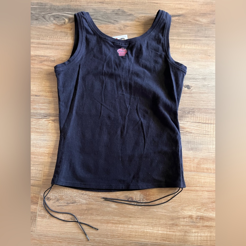 Y2K Cooperstown Phillies Black Tank Top with Dark Red Phillies 1980 Graphic Sm - Picture 4 of 4